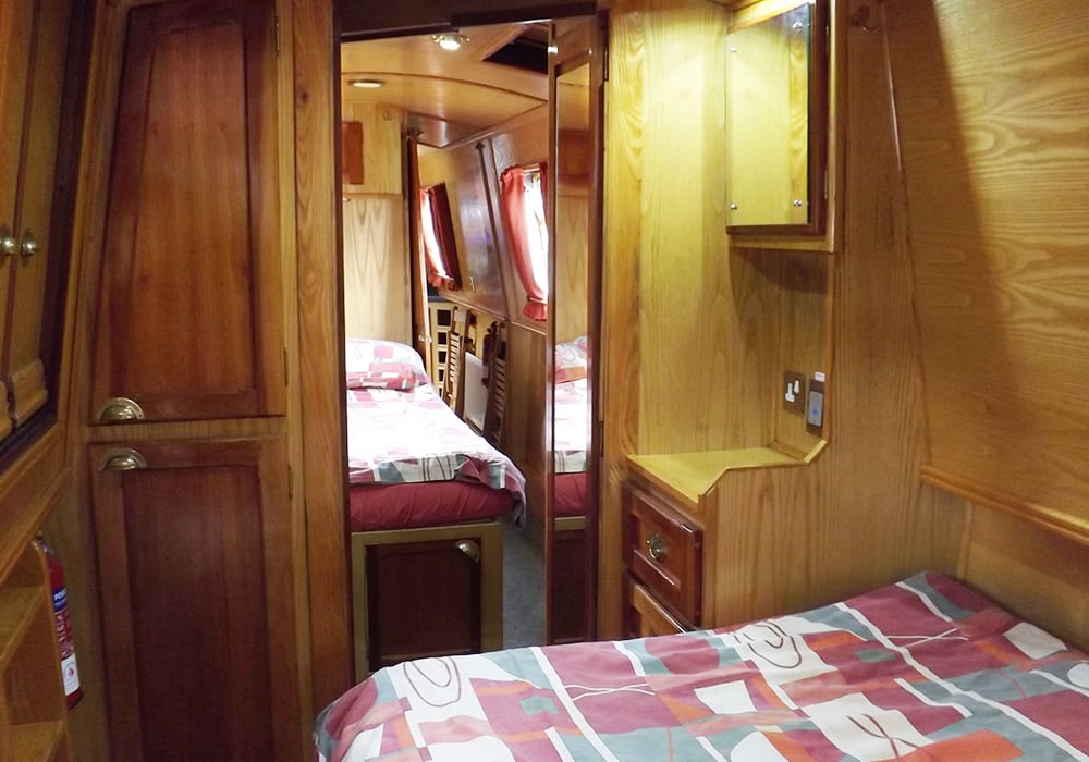Foxtalbot Dobule Cabin Bedroom - narrowboat interior