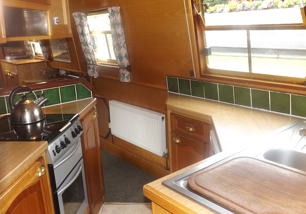 Foxtail Galley Kitchen - narrowboat interior