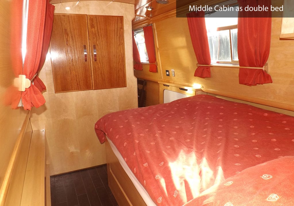 Wily Fox boat page cabin as double bed